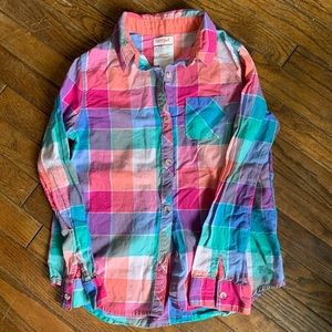 Cat & Jack Girls Long Sleeve Woven Top 10/12